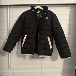 Nike Kids Black and White Puffer Jacket